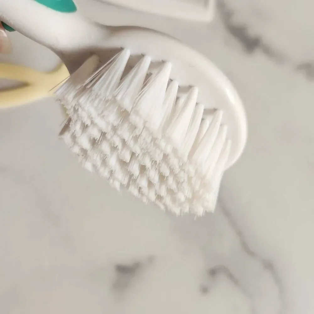 Set of three soft bristle hard comb baby unisex brushes cream vintage double-sid